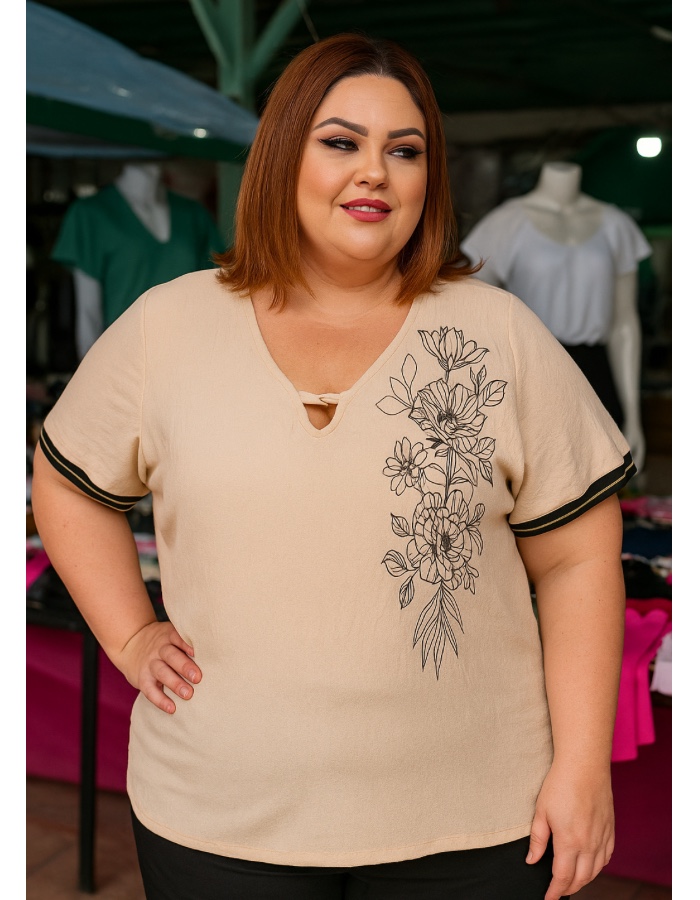 Blusa com estampa no preto 