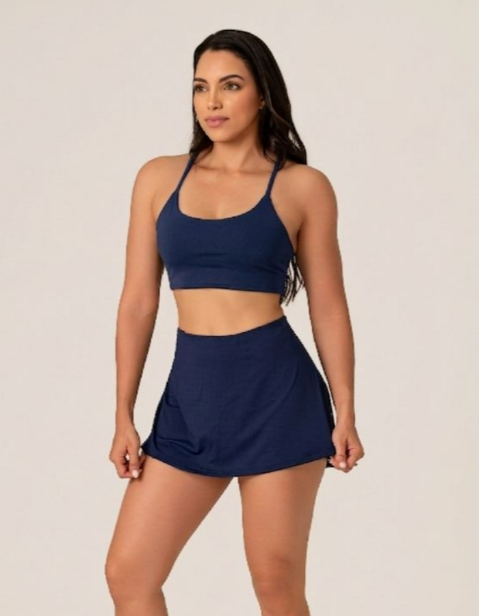 Conjunto Náutica / atlântico (short saia / top)