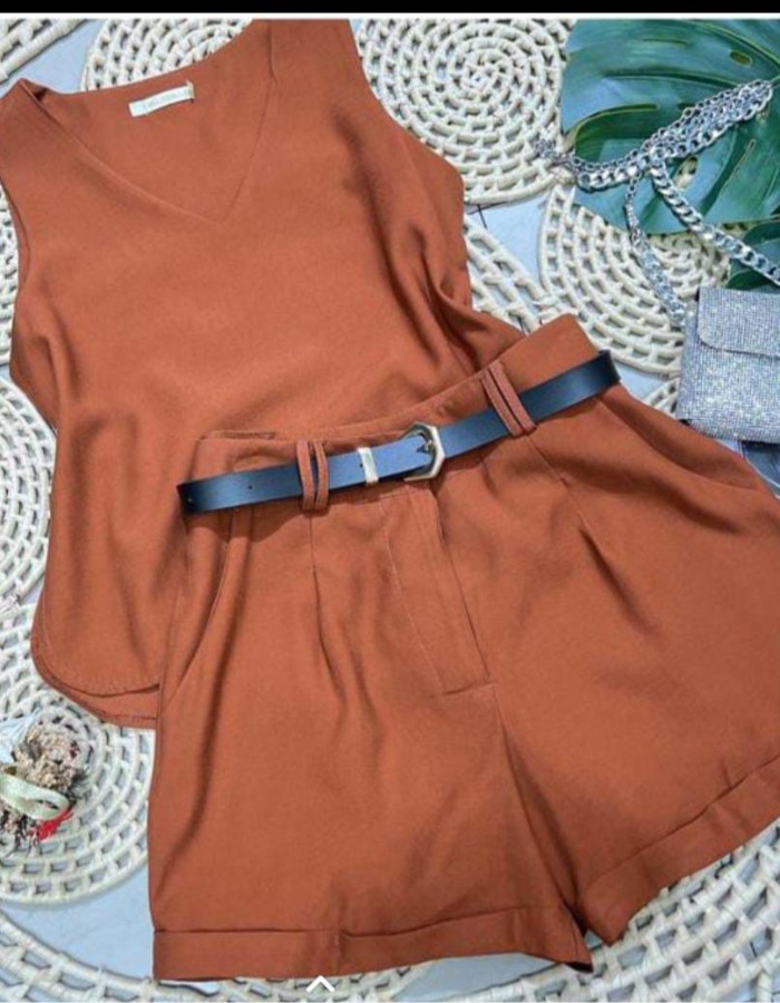 CONJUNTO TECIDO MARANTE