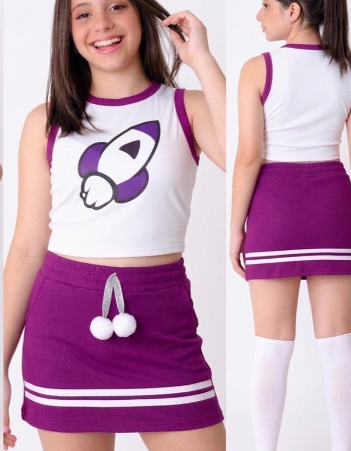 CONJUNTO SHORT SAIA KETHELEN INFANTO-JUVENIL