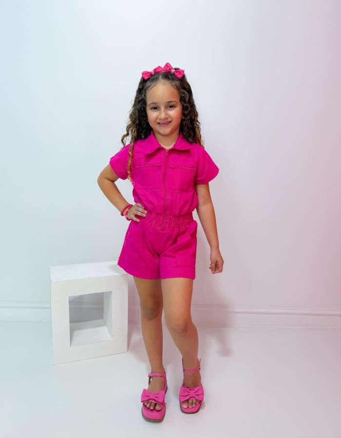  Macacão Zíper Feminino