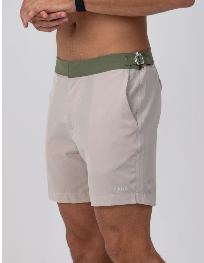 BOARDSHORT TURIM BEGE E VERDE
