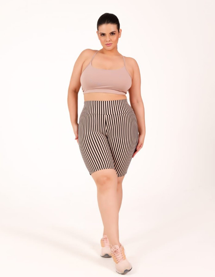 SHORT LONGO PLUS LISTRADO