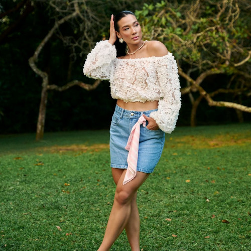 MINI SAIA TRADICIONAL SLIM MARMORIZADO 100% COM BIGODE