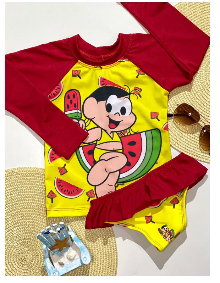 BLUSA PROTEÇÃO UV+CALCINHA 1-2-3