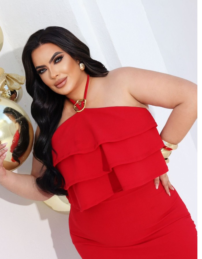 vest 3 babados frente unica com fivela