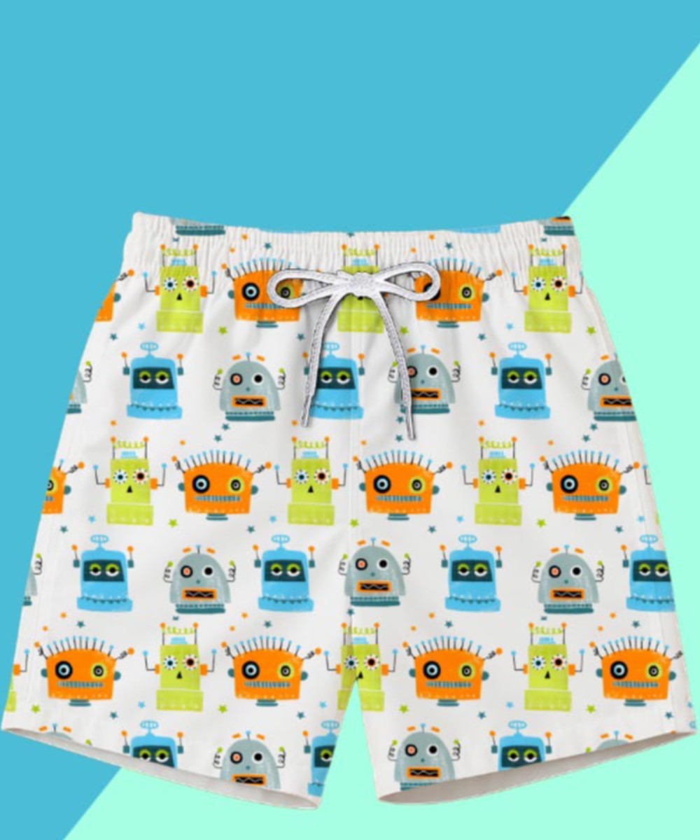 Short tactel robos coloridos