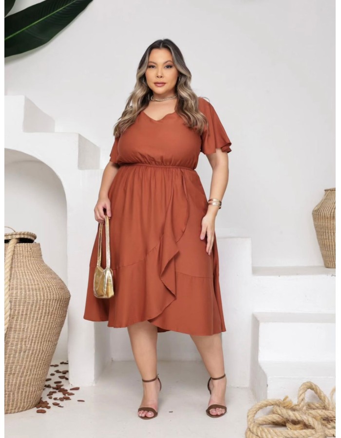 Vestido Plus Valeriana Liso 