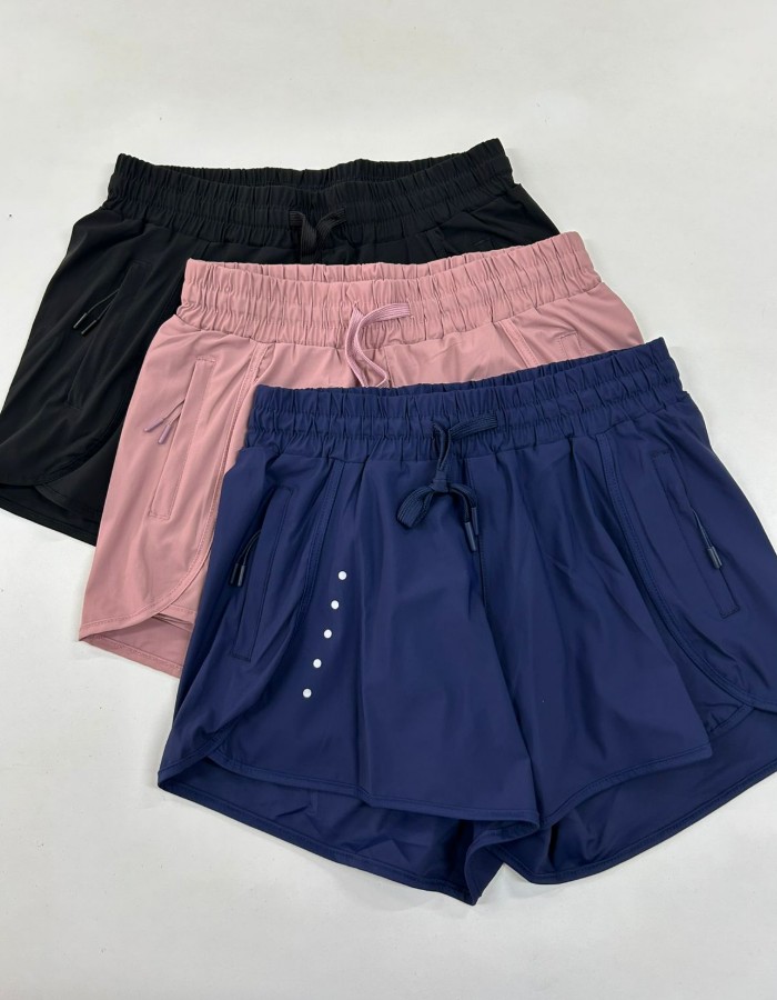 SHORT DUPLO FEMININO IMPORTADO BOLINHA