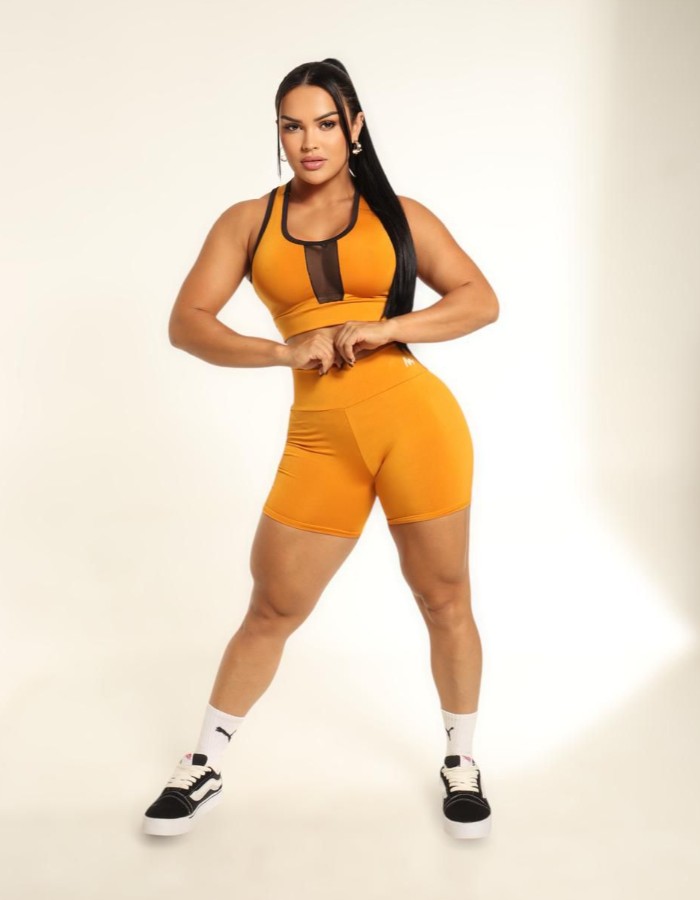 CONJUNTO FITNESS SHORT E TOP REF 068