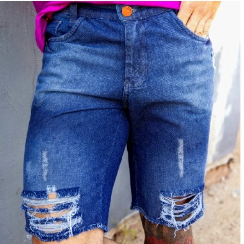 Bermuda jeans destroyer