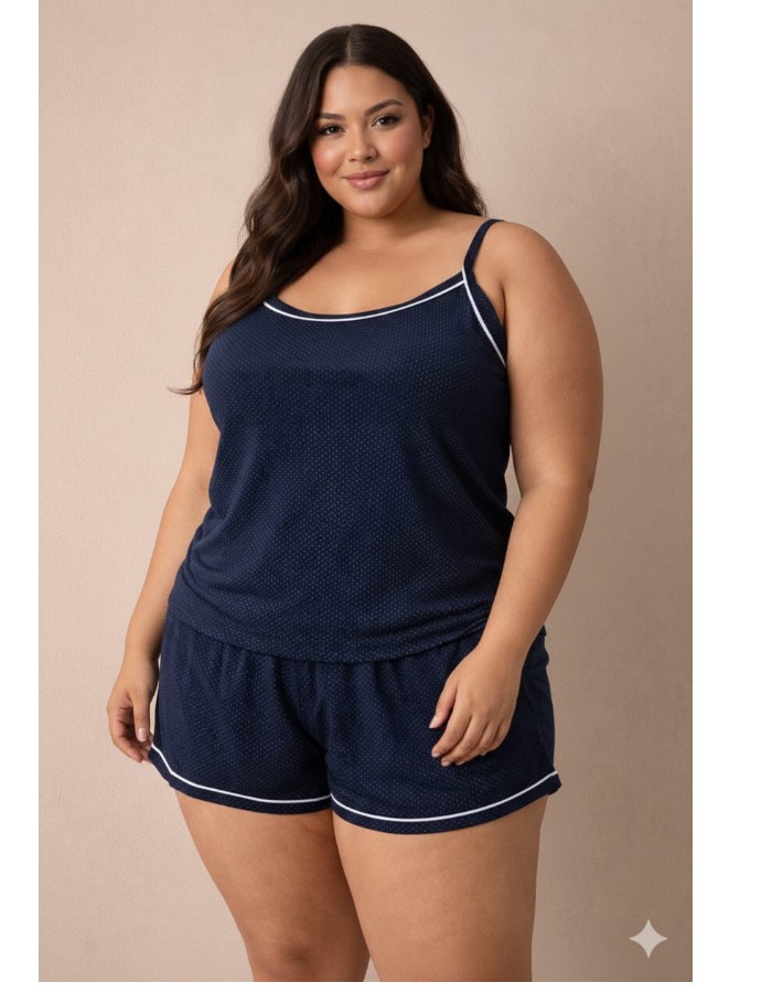 BABYDOLL BASIC POÁ ALÇA FINA PLUS SIZE