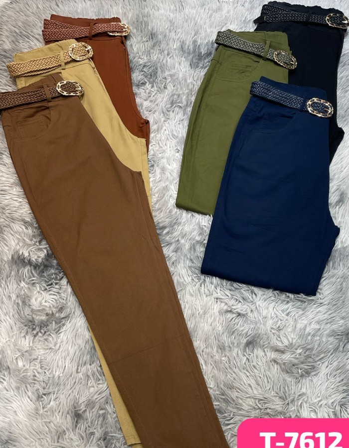 CALÇA TECIDO SARJA COM ELASTANO