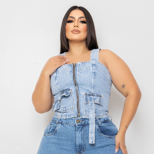 CROOPED BOLSO CARGO MARMORIZADO 100%