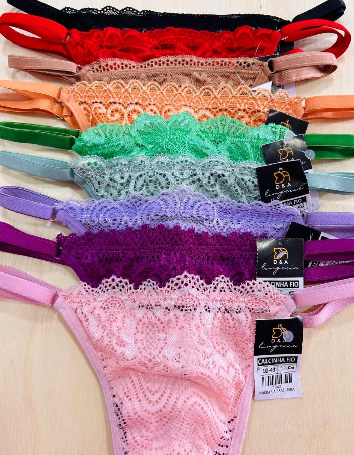 Calcinha frente renda com regulador (fio duplo) 1043