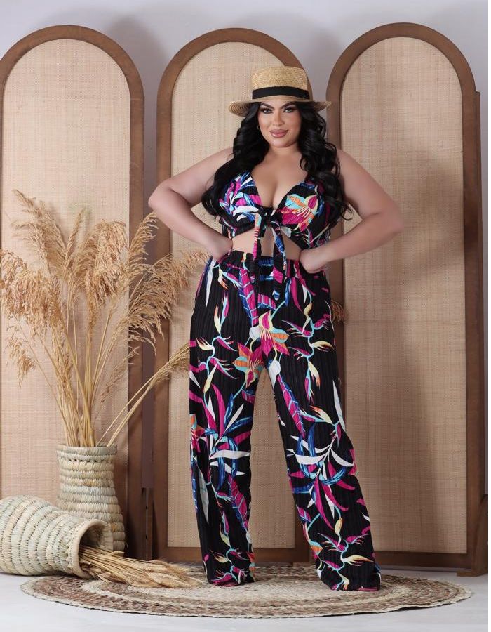 Conj. Cropped + calça 