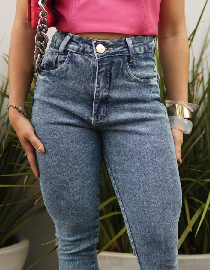 CALÇA SKINNY MARMORIZADA 