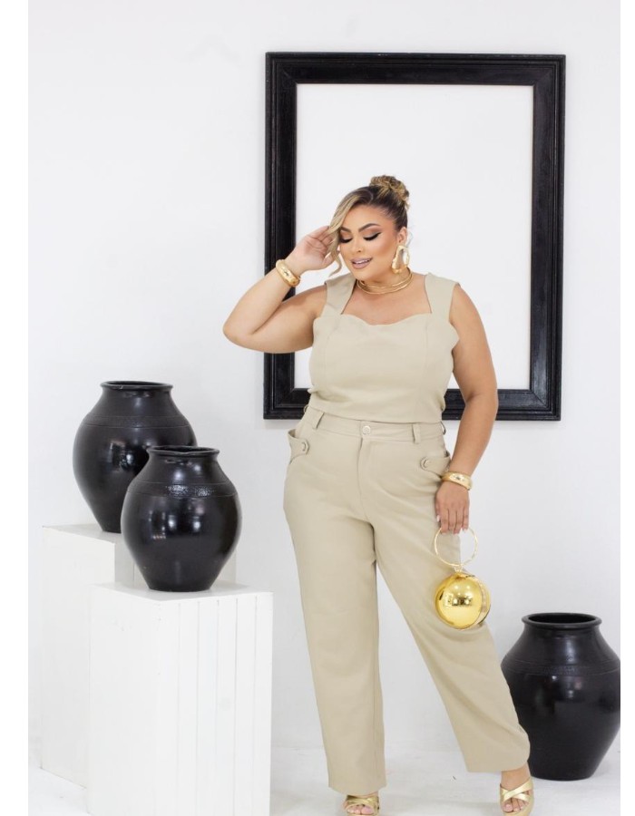 CONJ DE CALÇA E CROPD PLUS