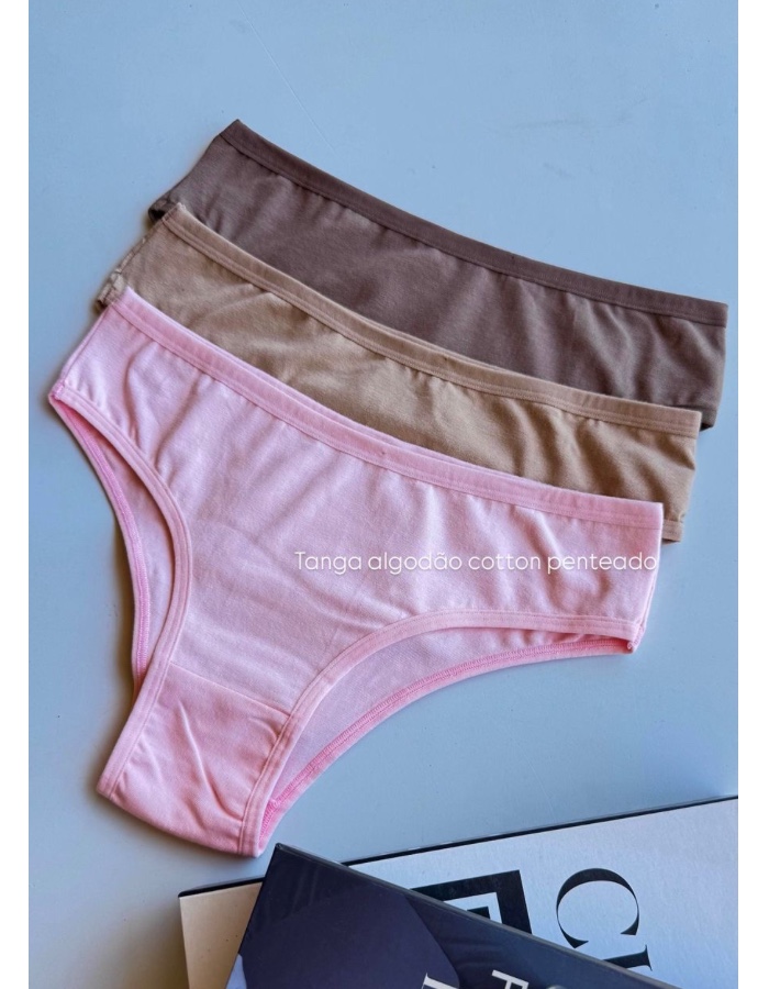 Calcinha livia de algodão penteado