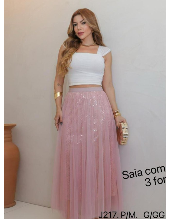 Saia Tule C/ Brilho 