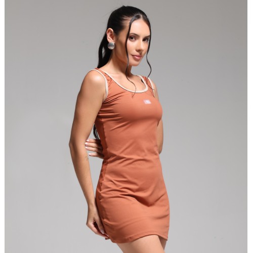 CONJUNTO VESTIDO E SHORT POLIAMIDA LISO