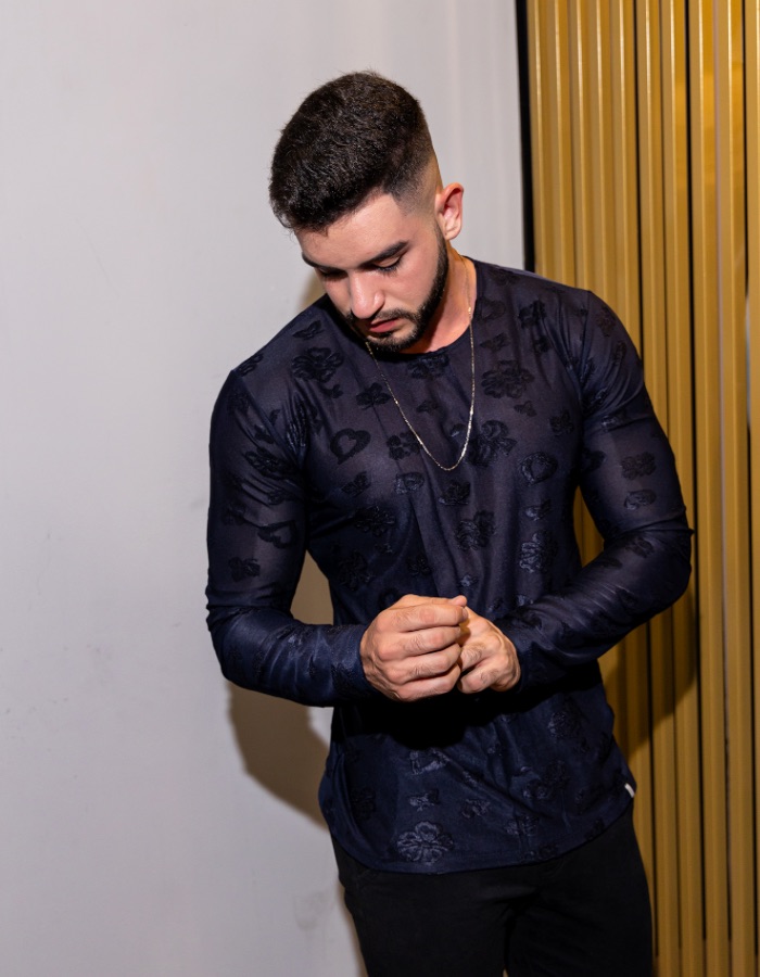 Camisa Texture Manga Longa