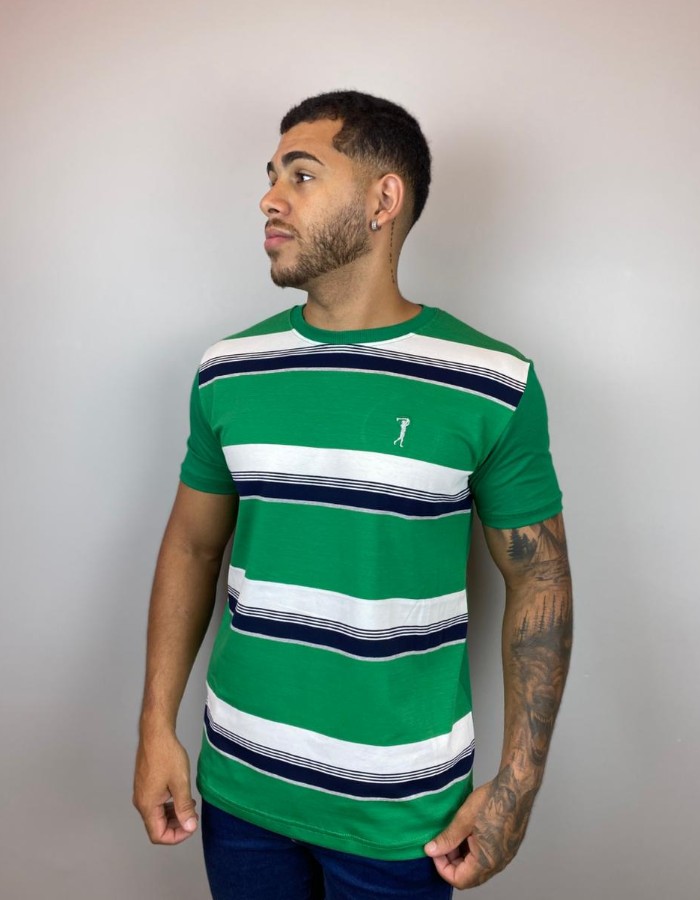 Careca listra horizontal (Frente listrada e costa lisa)