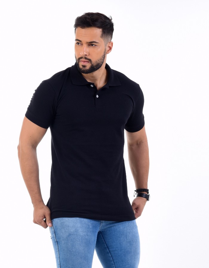 GOLA POLO BOTAO PIQUET 95% ALGODÃO 5% ELASTANO