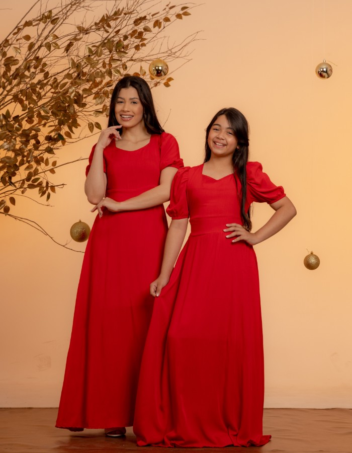 VESTIDO LONGO SAIA GODÊ( TEC. VISCOLINHO )