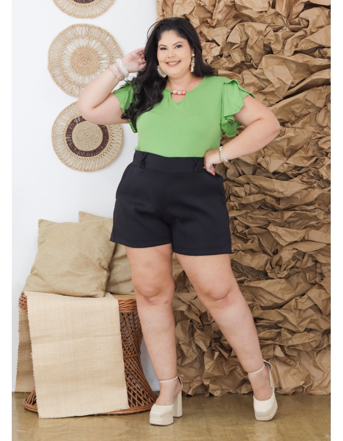 Blusa em malha suede