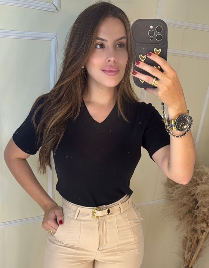 Blusa Modal Lisa Gola Aberta