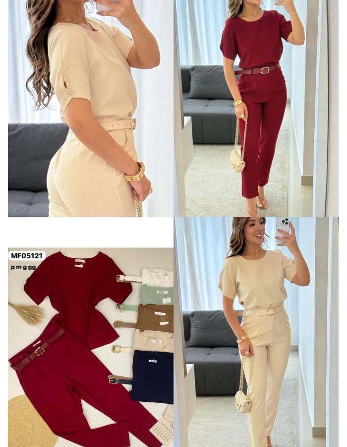 CONJUNTO TECIDO MARANTE