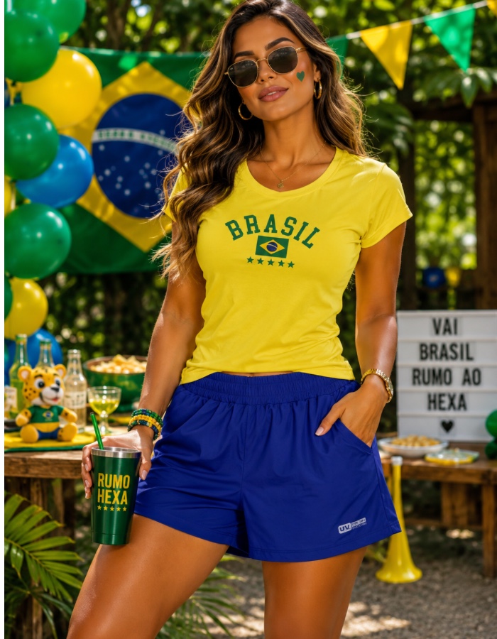 Conjunto Brasil sem detalhe no short 