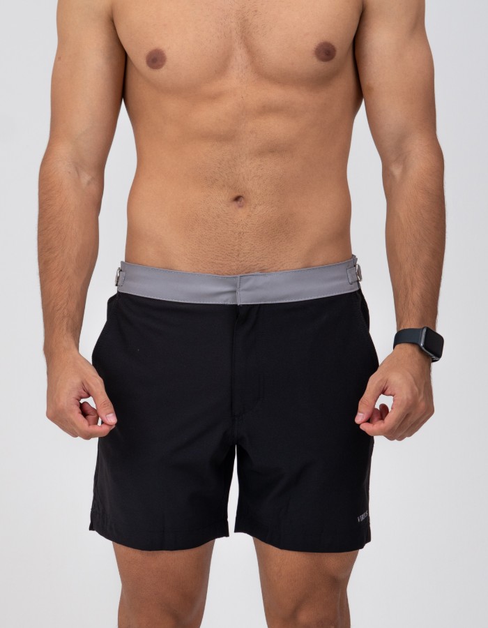 BOARDSHORT TURIM PRETO E CINZA