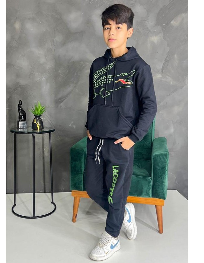 CONJUNTO LACOSTE COM CAPUZ SEM ZIPER