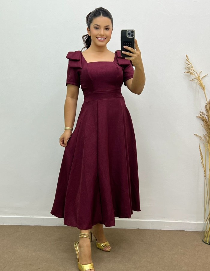 VESTIDO LAÇO COM CINTO