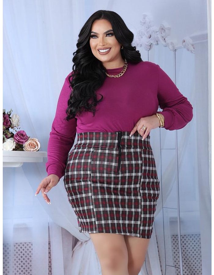 Saia c/ zíper (XADREZ VÁRIADOS)