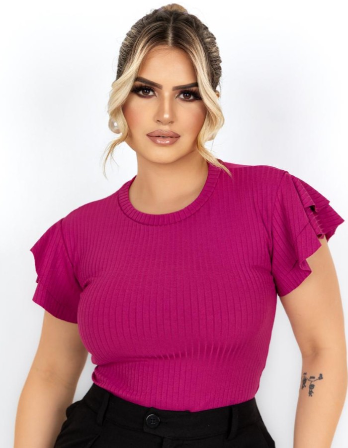 BLUSA DE MANGA /BABADO