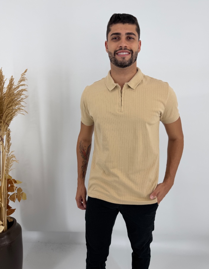 POLO ZIPER SUEDINE DOMO