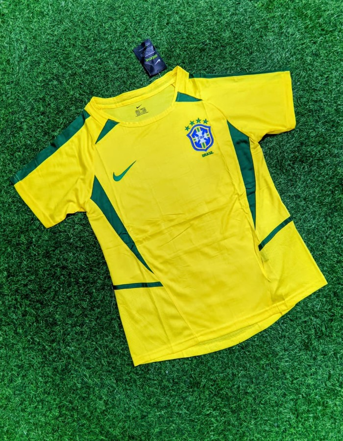 CAMISA RETRÔ BRASIL HOME COPA DO MUNDO 2002