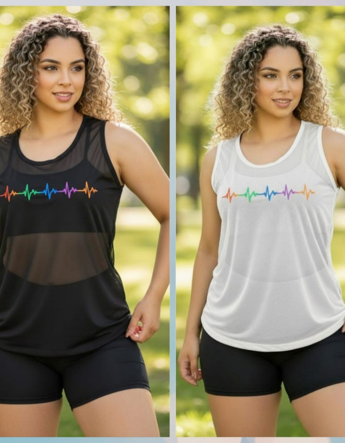blusa regata de tule desenho