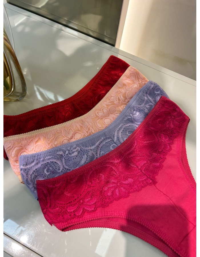 Calcinha contton com renda 