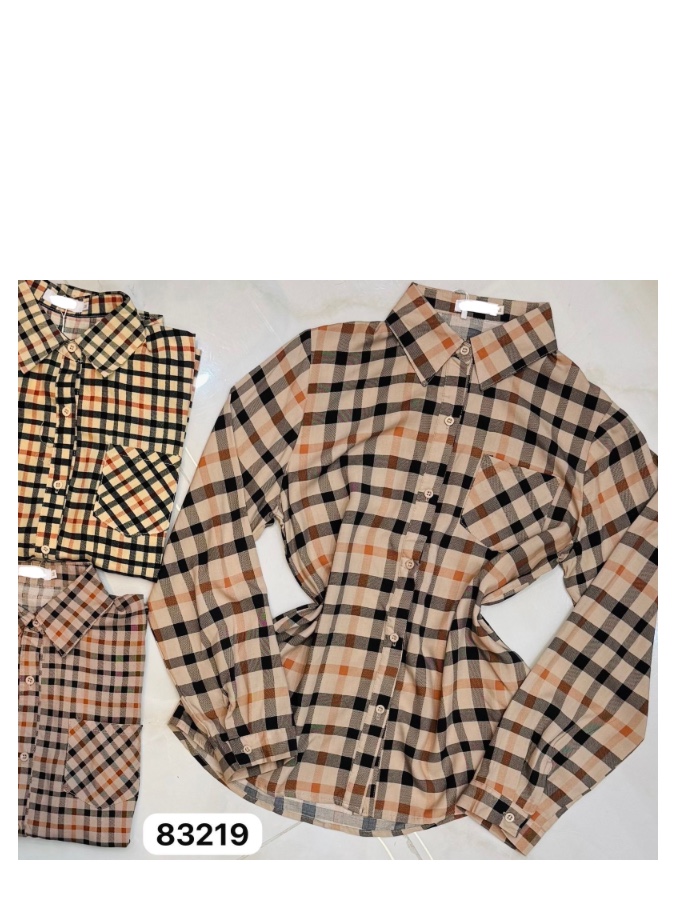 A blusa manga longa xadrez 