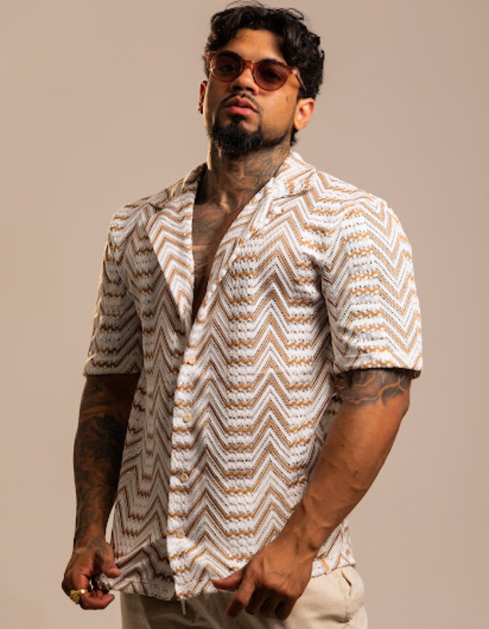 CAMISARIA TRICOT LEAVES