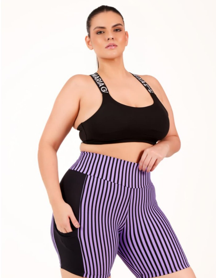 SHORT BOLSO PLUS LISTRADO