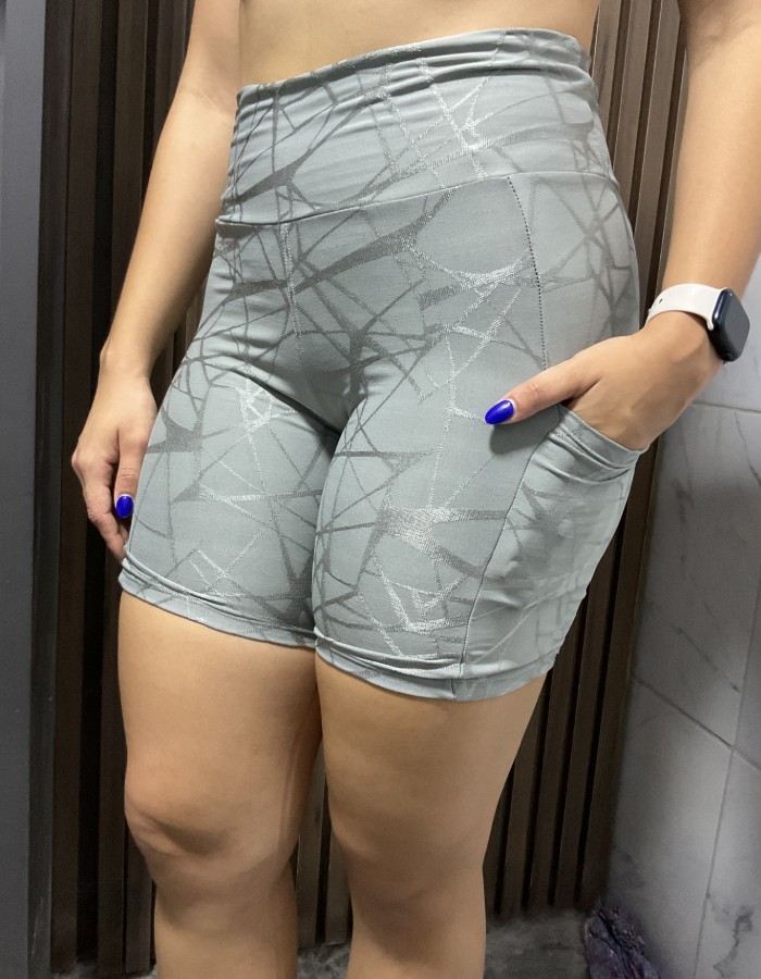 SHORT JACQUARD PRADA COM BOLSO