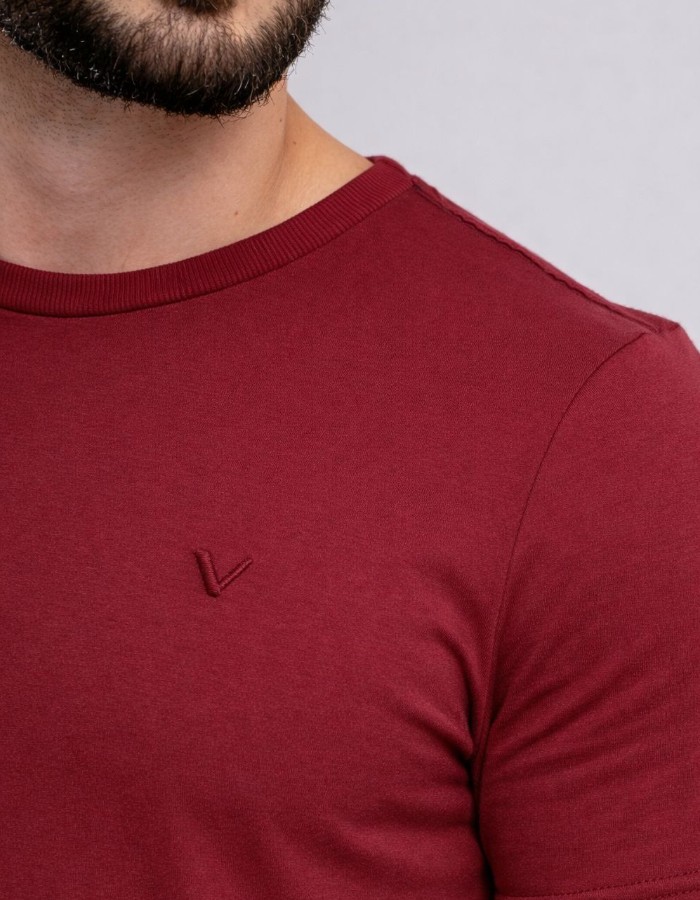 CAMISA BORDÔ 100% ALGODÃO