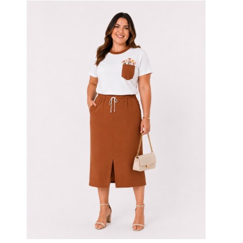 CONJUNTO/SAIA BORDADO BOLSO 