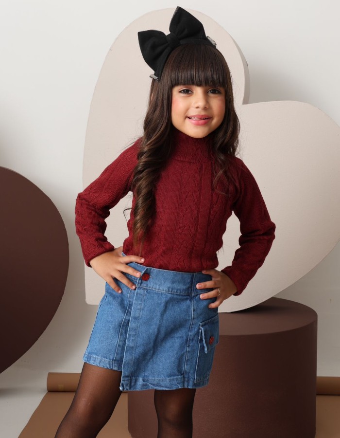 CONJUNTO BLUSA CACHARREL + SHORT JEANS