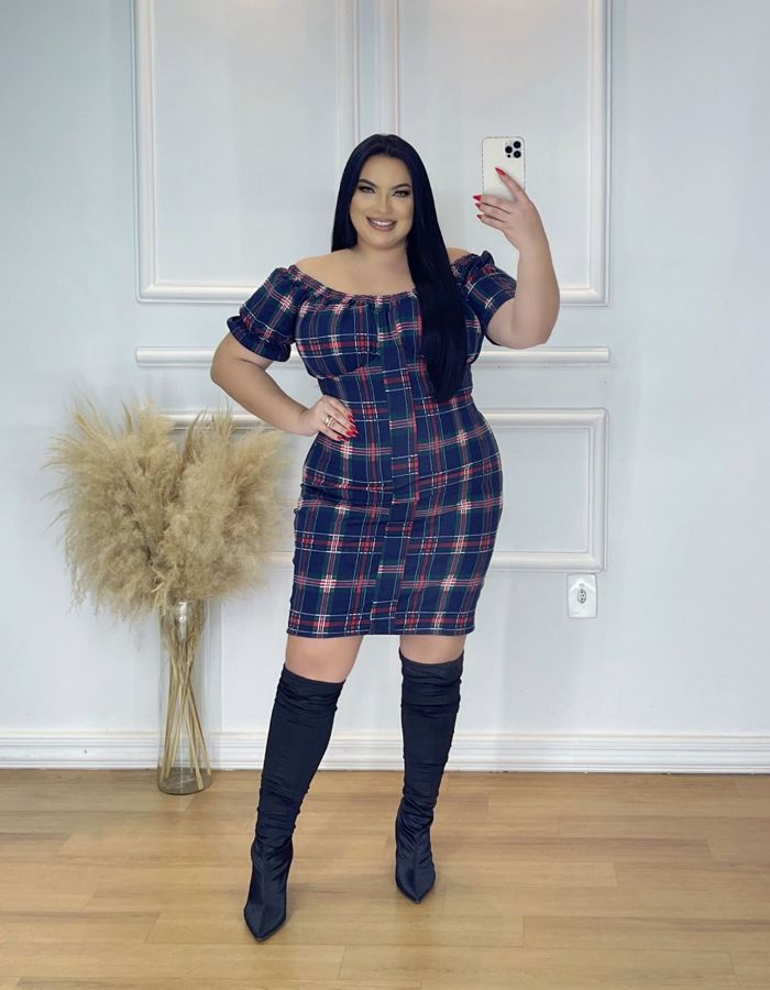 vestido ciganinha xadrez